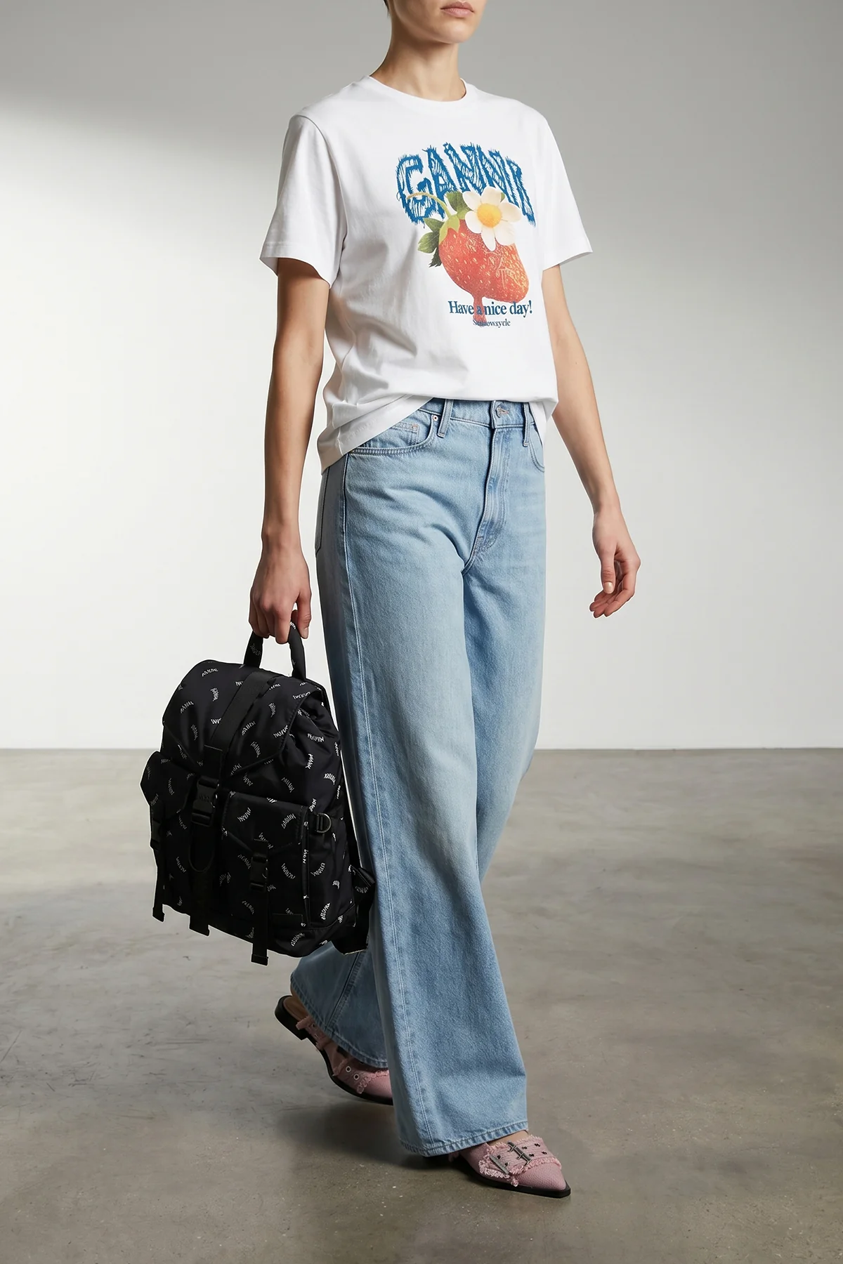 GANNI L cotton jersey t-shirt