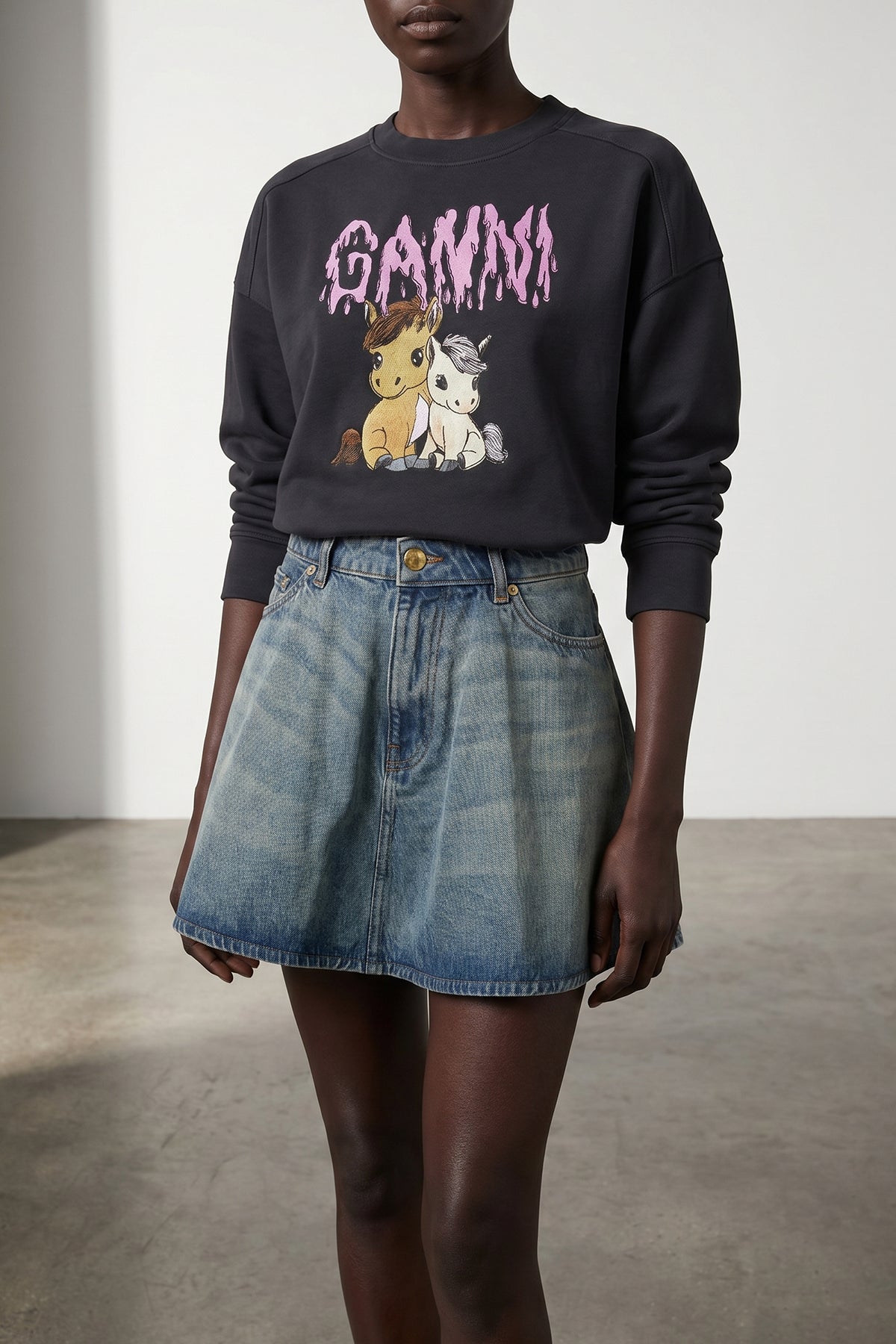 GANNI L isoli cotton jersey sweatshirt