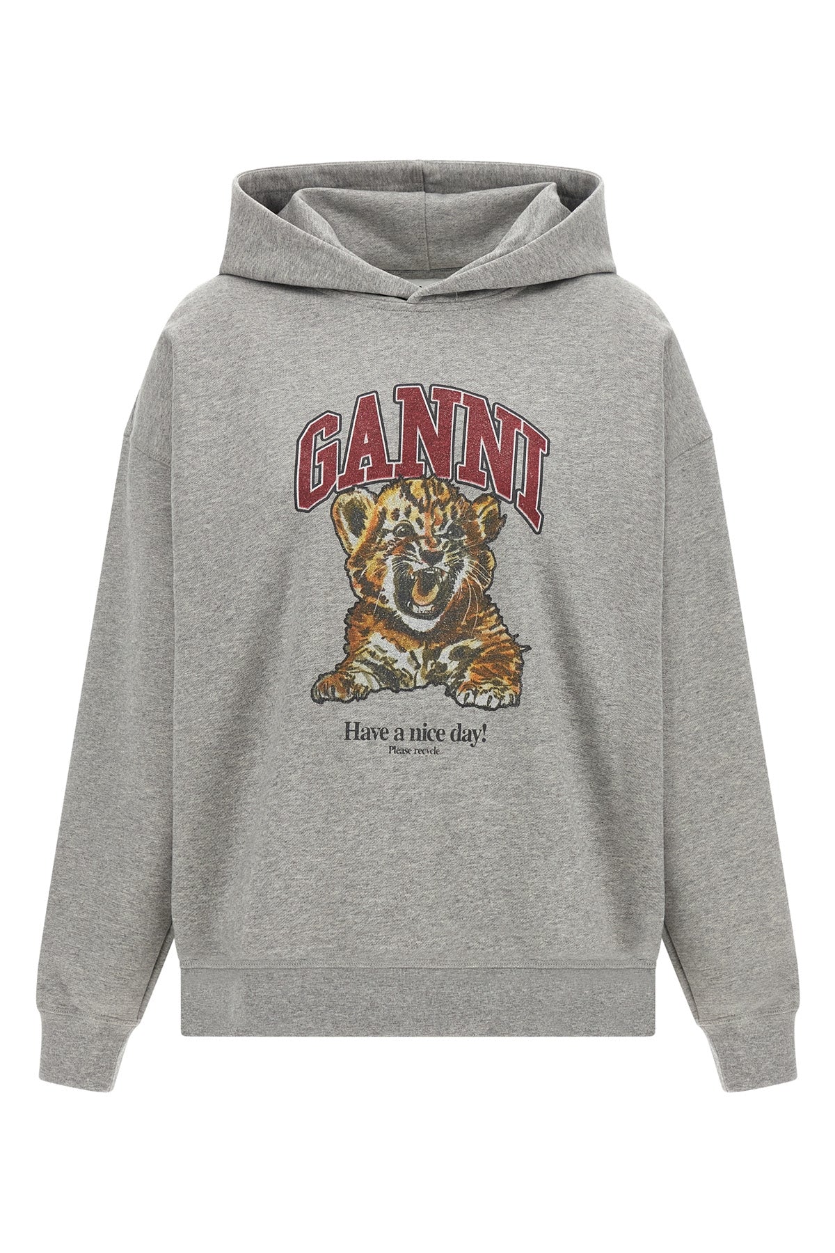 GANNI M gauze mélange cotton hoodie