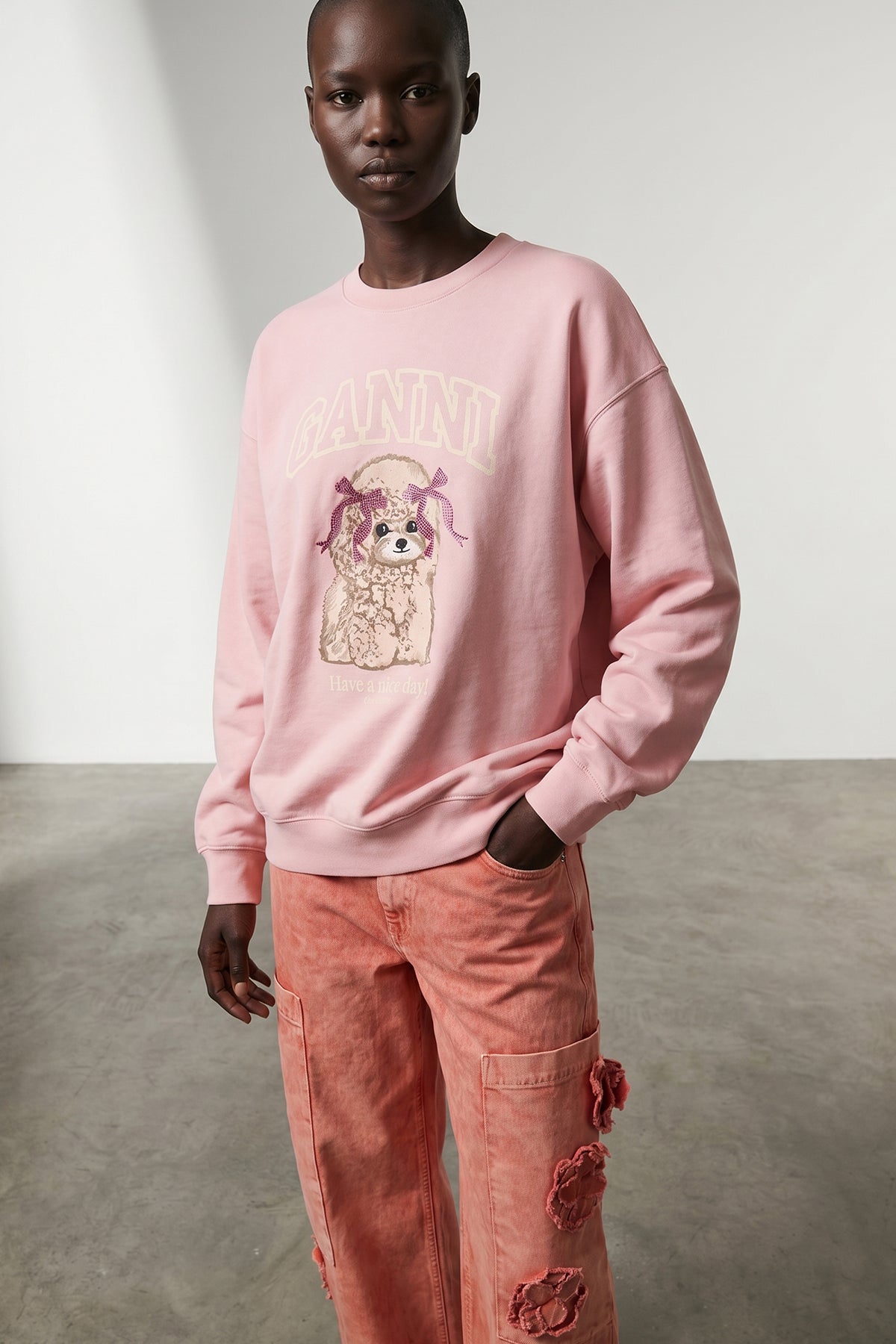 GANNI L cotton sweatshirt