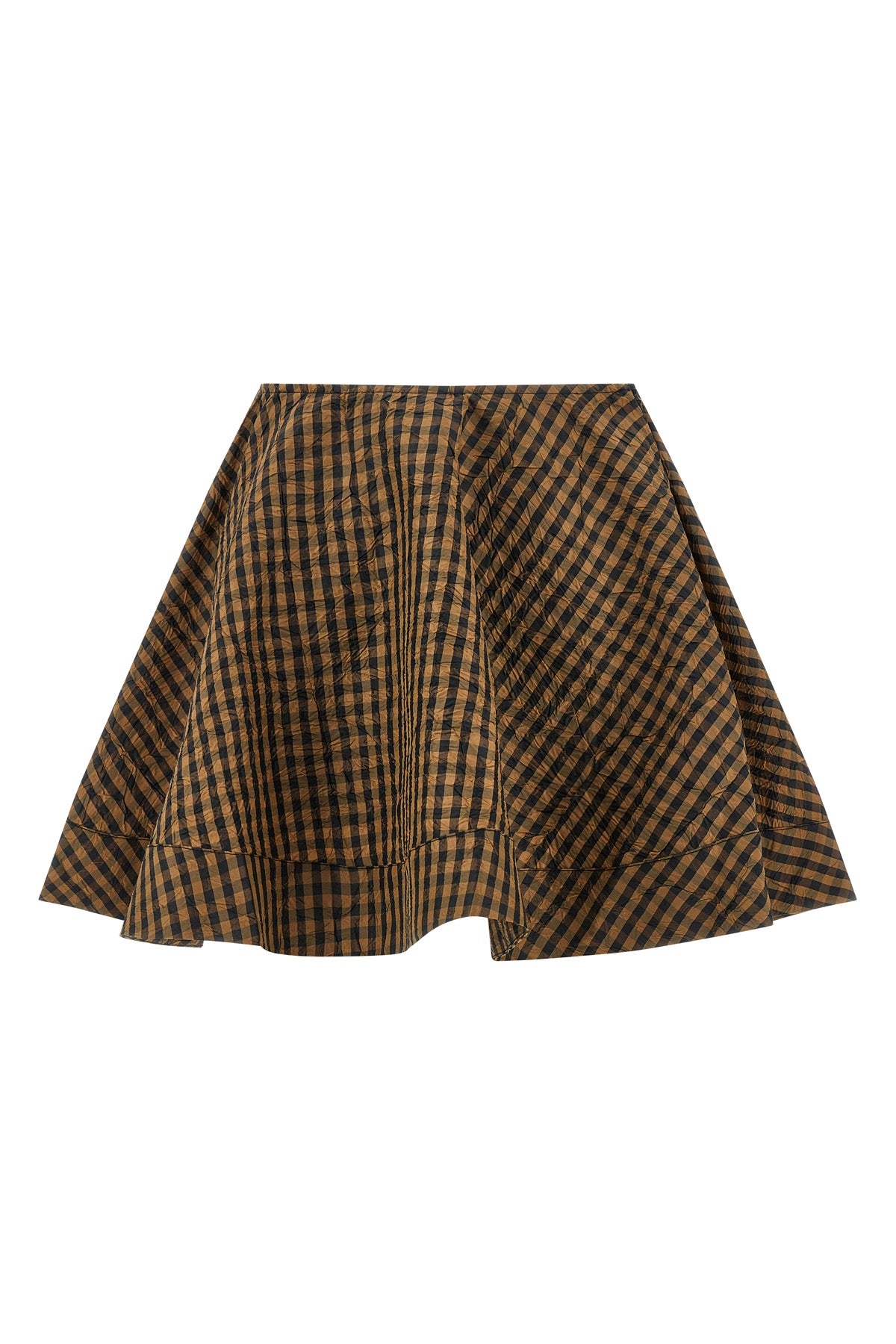 GANNI 34 mini skirt in taffetà check print