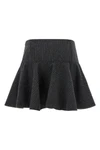 the mini skirt ganni in pinstriped flannel is built