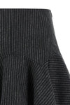 the mini skirt ganni in pinstriped flannel is built