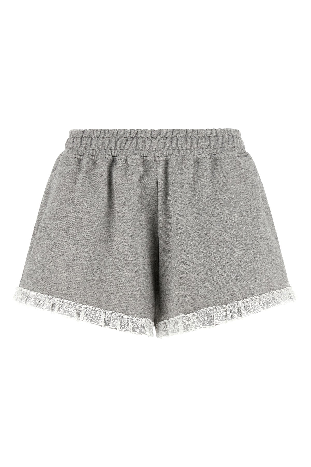 GANNI L the ganni isoli shorts redefine casual style through a precise balance of text