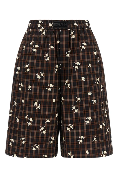 gannis check flower bermuda shorts present a masterful balance between sartor