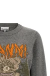 the ganni crew neck sweater stands out for its compact knitting in a versatile m