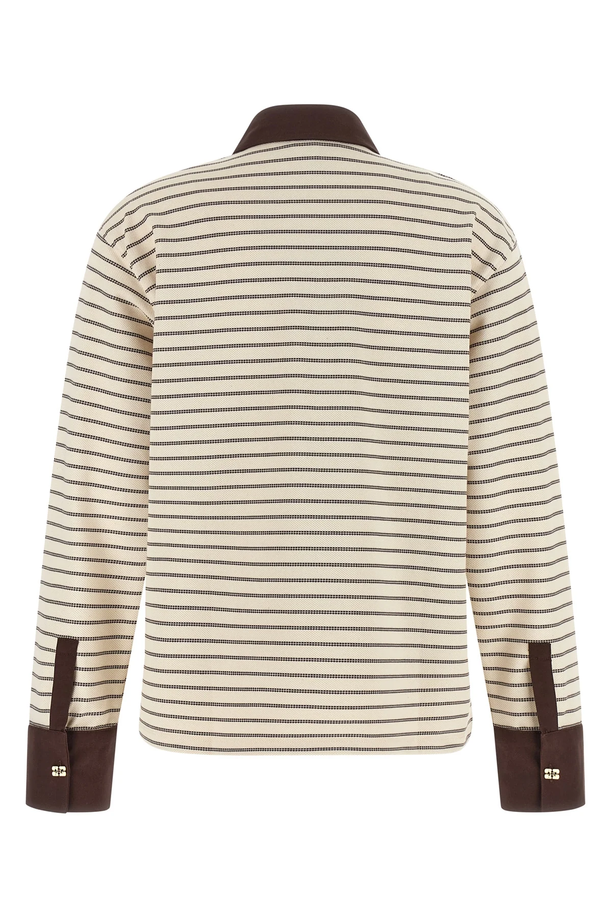 GANNI M the long-sleeved polo shirt ganni redefines casual dress codes through meticulou