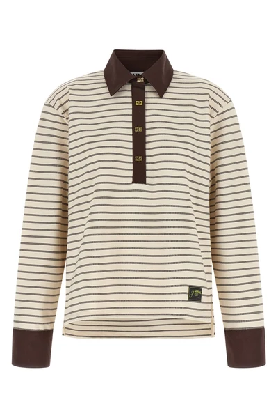 the long-sleeved polo shirt ganni redefines casual dress codes through meticulou