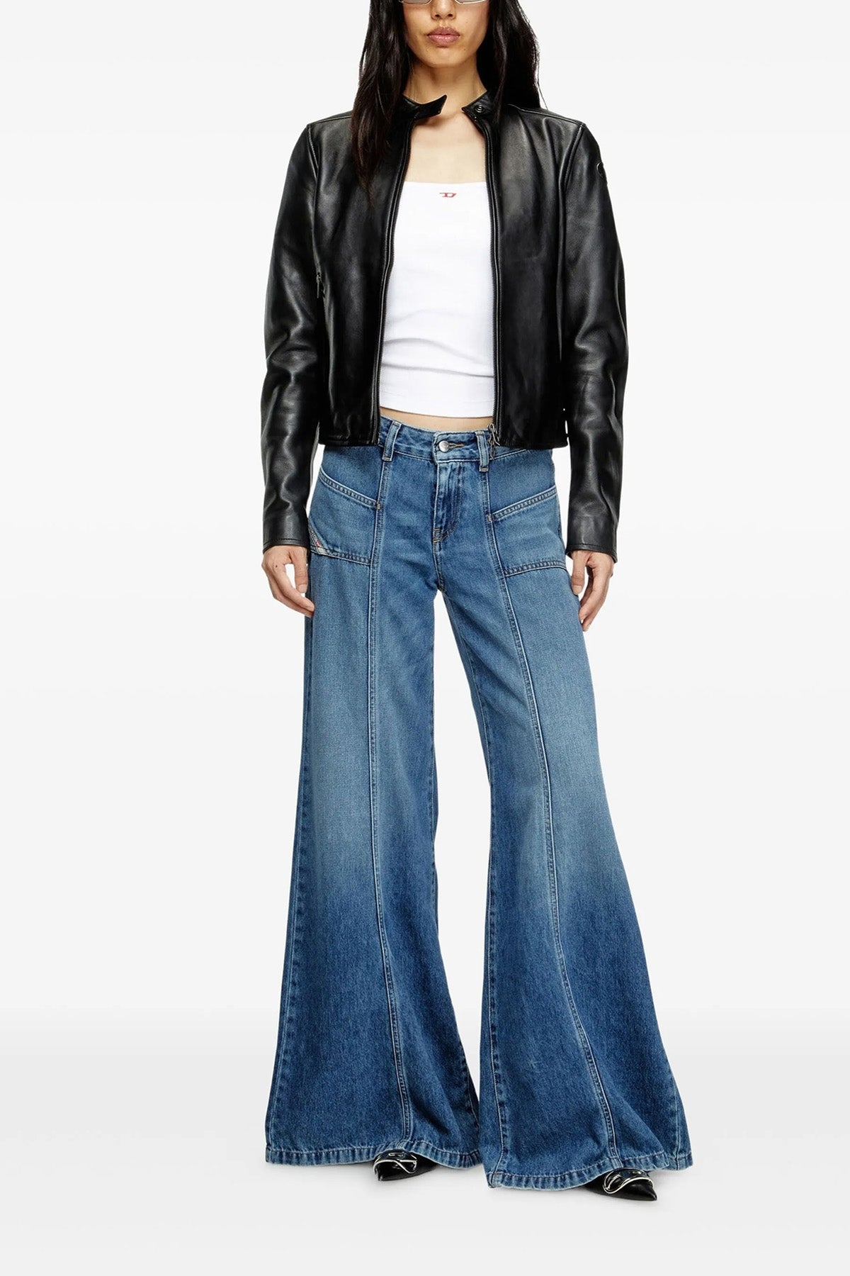 DIESEL 24 d-akii 09m56 stonewashed cotton denim jeans