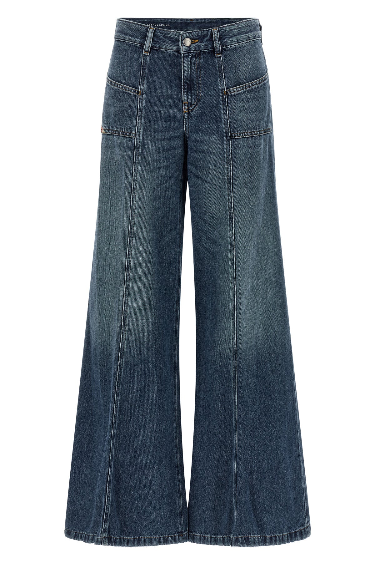 d-akii 09m56 stonewashed cotton denim jeans