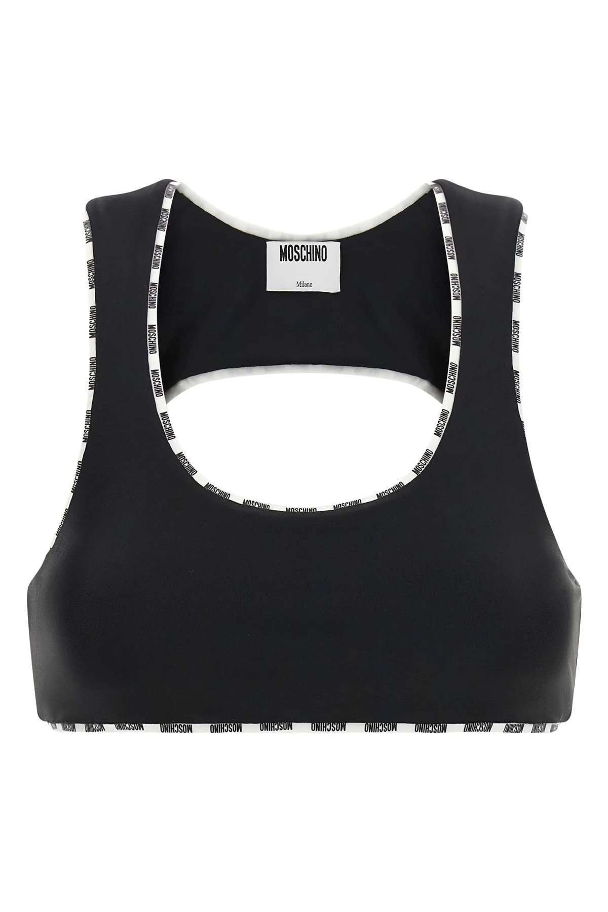 MOSCHINO 40 the sporty top moschino stands out for its slim silhouette and an essential de