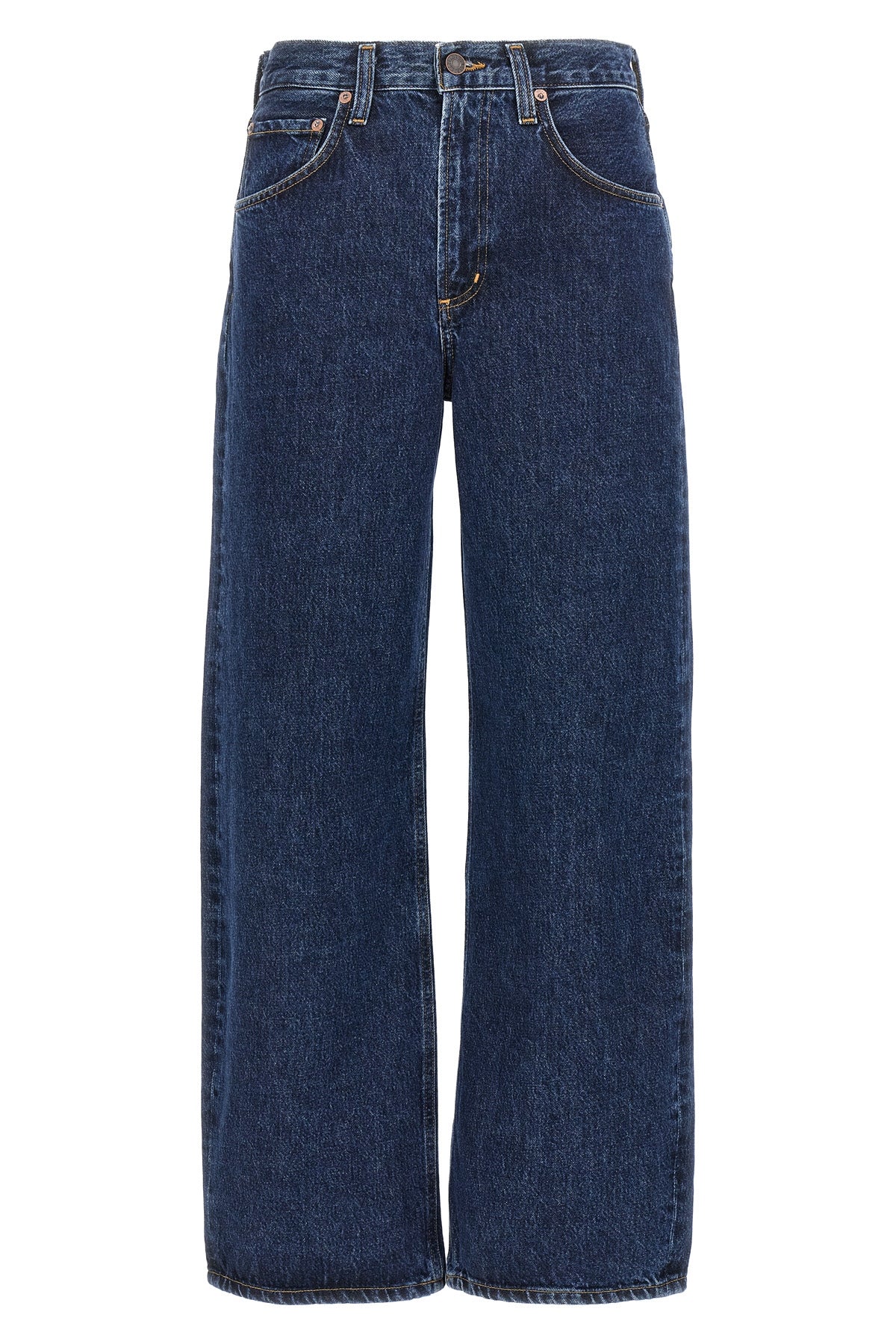 AGOLDE 24 low curve medium waist denim jeans in indigo cotton