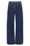 low curve medium waist denim jeans in indigo cotton