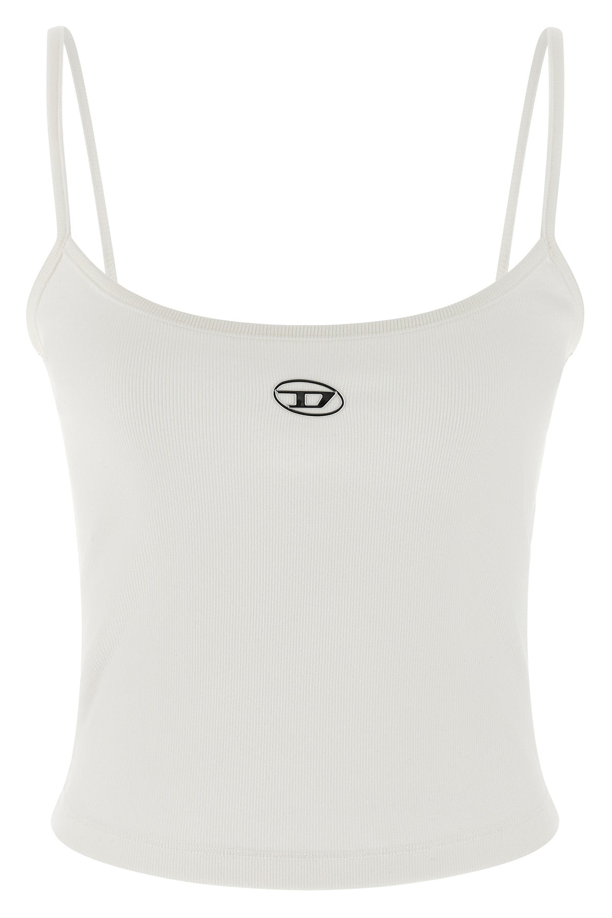 DIESEL L t-hupy-od top in fine-ribbed stretch cotton