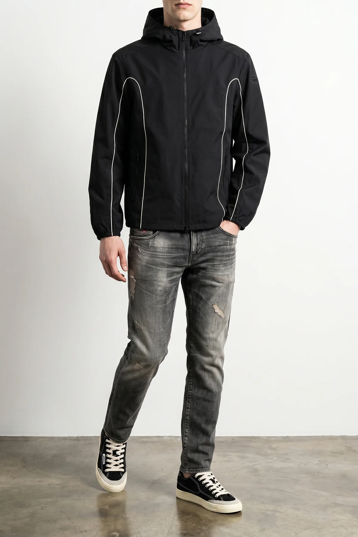 DIESEL L the j-hives-wrd diesel hooded jacket