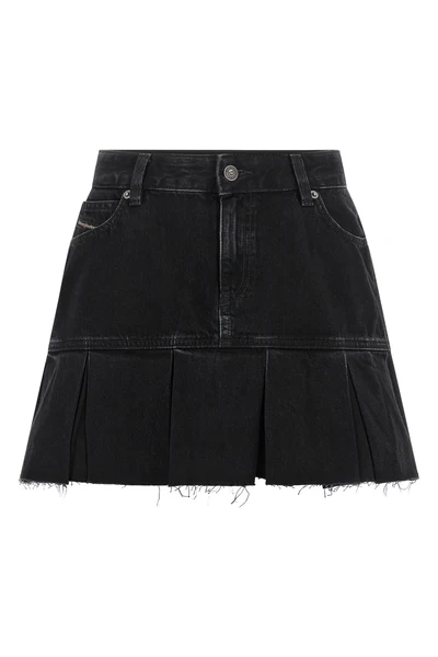 the de-reen diesel mini skirt redefines casual codes through a structured low-