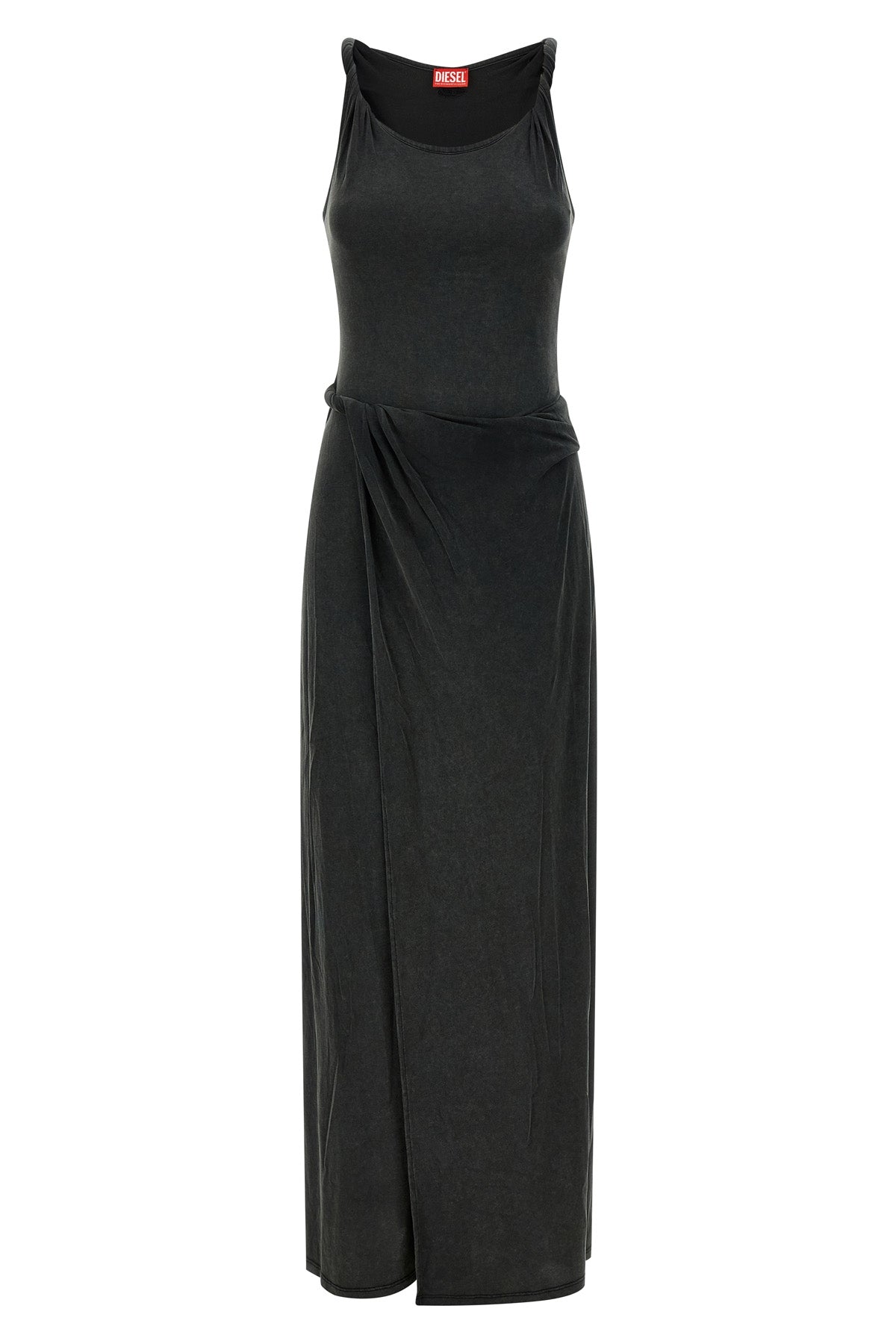 DIESEL M long d-estiga-s1 dress in délavé-effect stretch modal