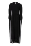 silk cape dress