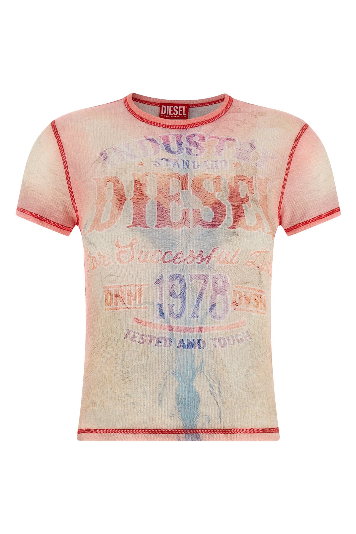 DIESEL M t-iana t-shirt in light stretch cotton patterned