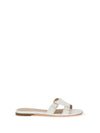 low leather sandals
