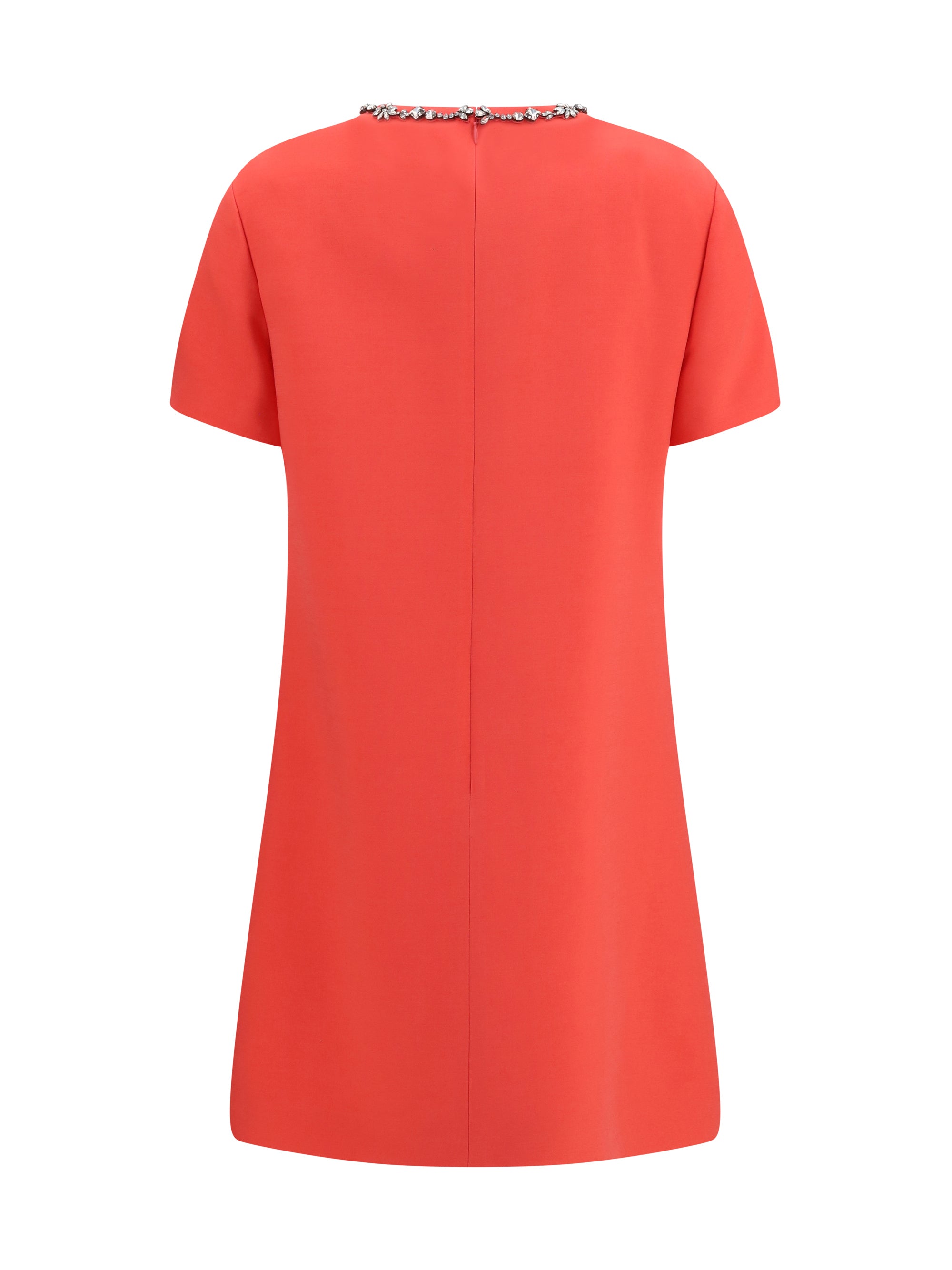 VALENTINO 46 embellished crew-neck dress