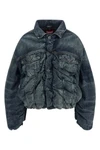 the diesel d-curly-fsj1 denim jacket redefines classic volumes through an over
