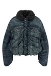 the diesel d-curly-fsj1 denim jacket redefines classic volumes through an over