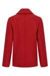 double breast twisted wool coat