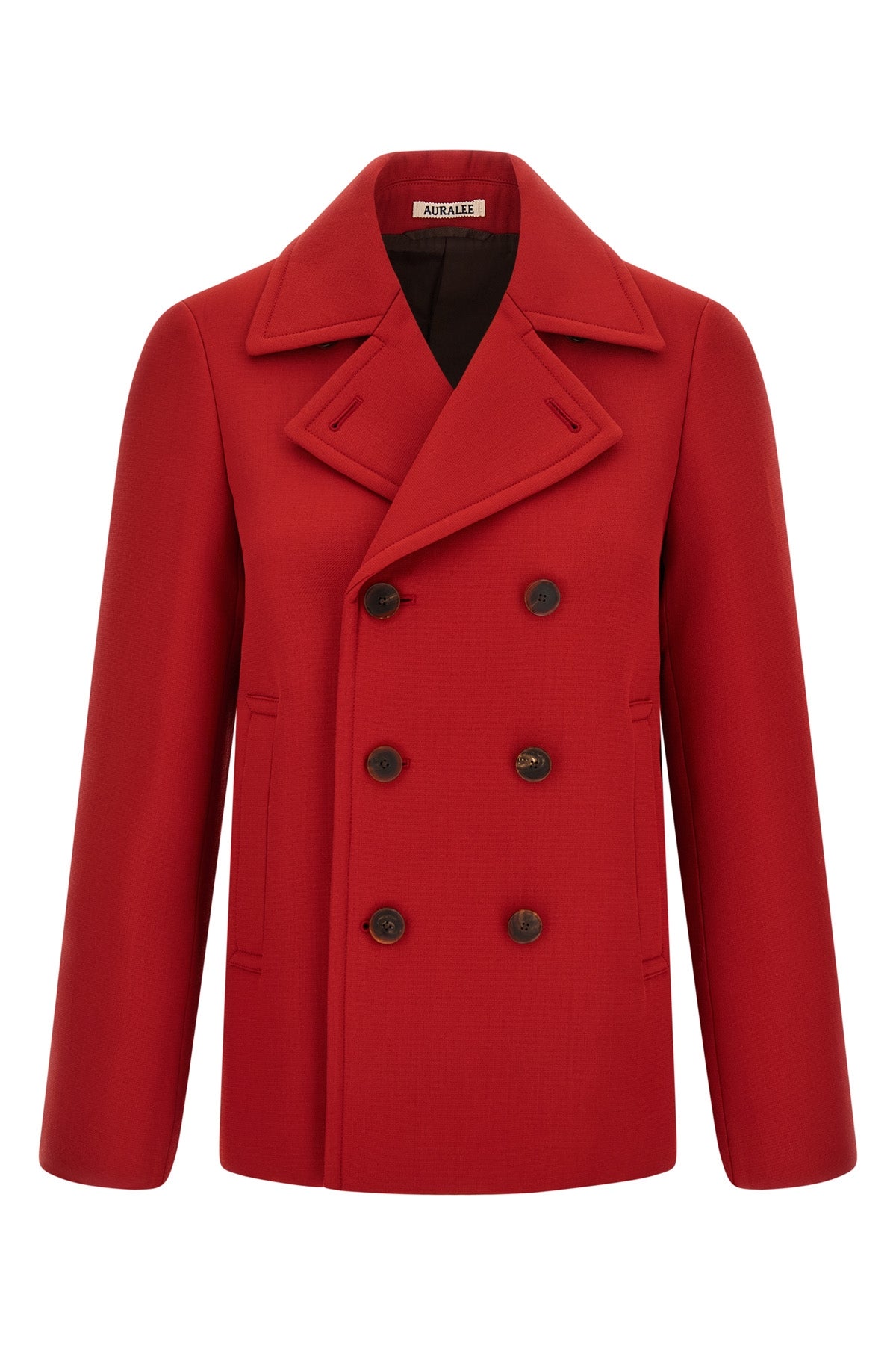 AURALEE 1 double breast twisted wool coat