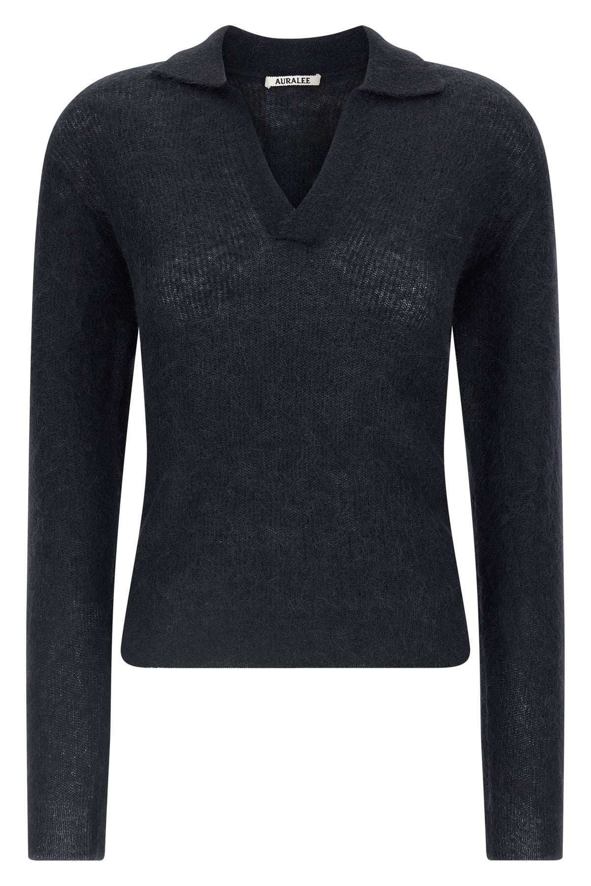 AURALEE 1 polo shirt in precious tam yarn of rare suri baby alpacas