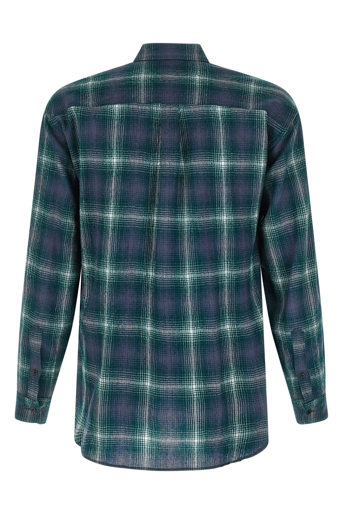 AURALEE 4 airy wool check ultra-fine combed wool shirt