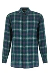 airy wool check ultra-fine combed wool shirt