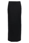 long double-sided knitted skirt in yarn dyed