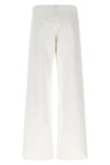 low rise loose garment marshmallow-dyed cotton denim jeans