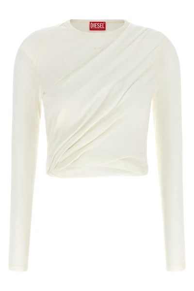 the diesel t-asay-pl long-sleeved top redefines the everyday silhouette throug
