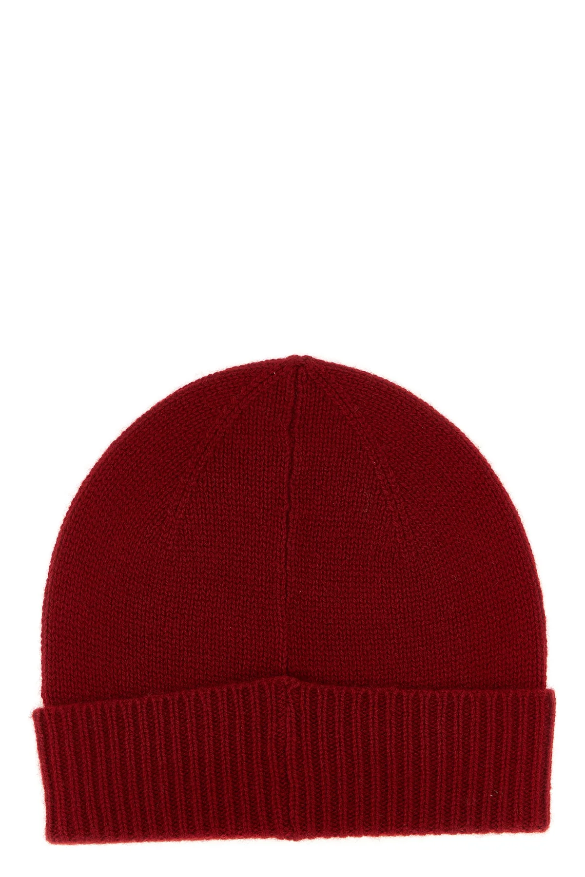rib cuff knitted cashmere beanie