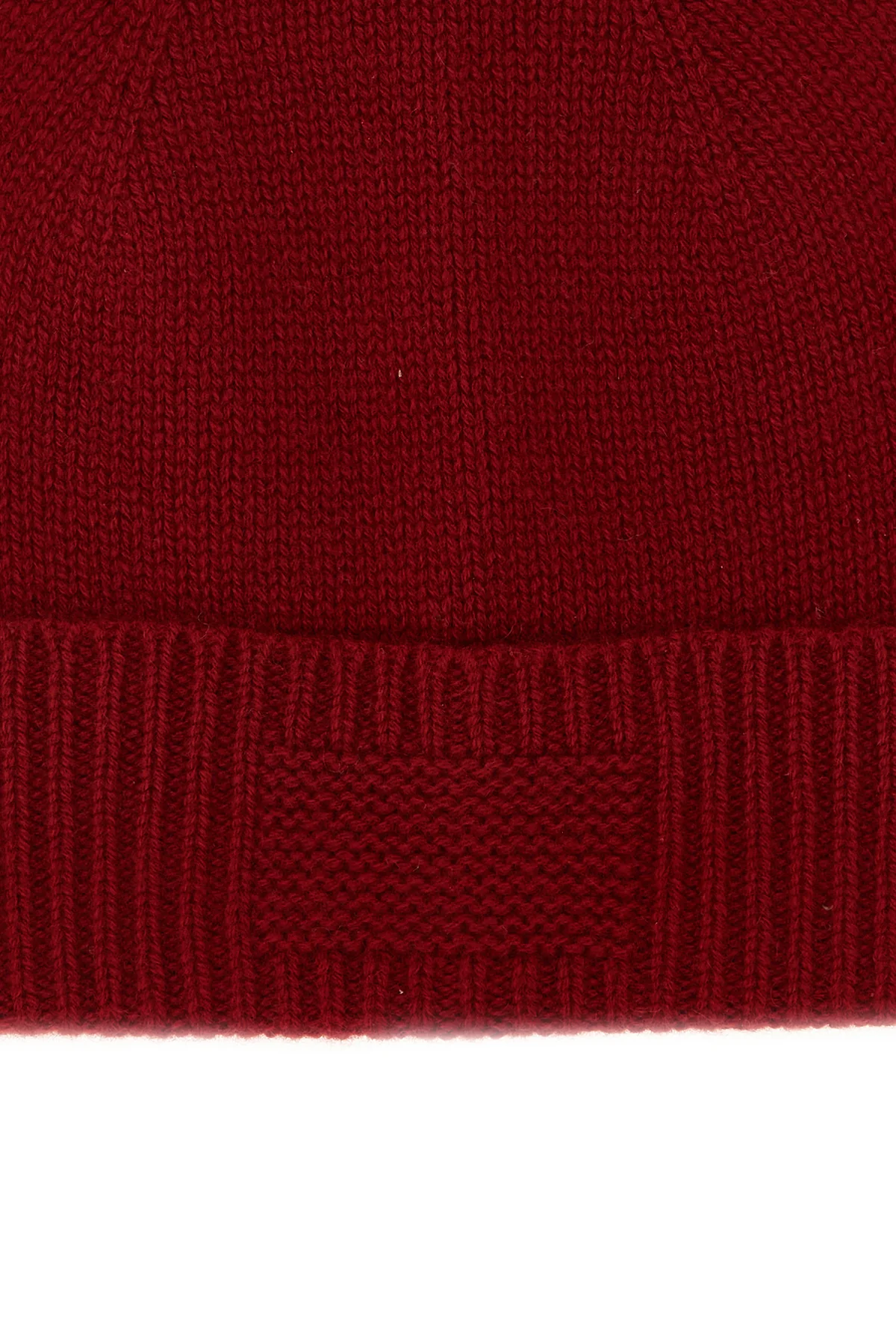 rib cuff knitted cashmere beanie