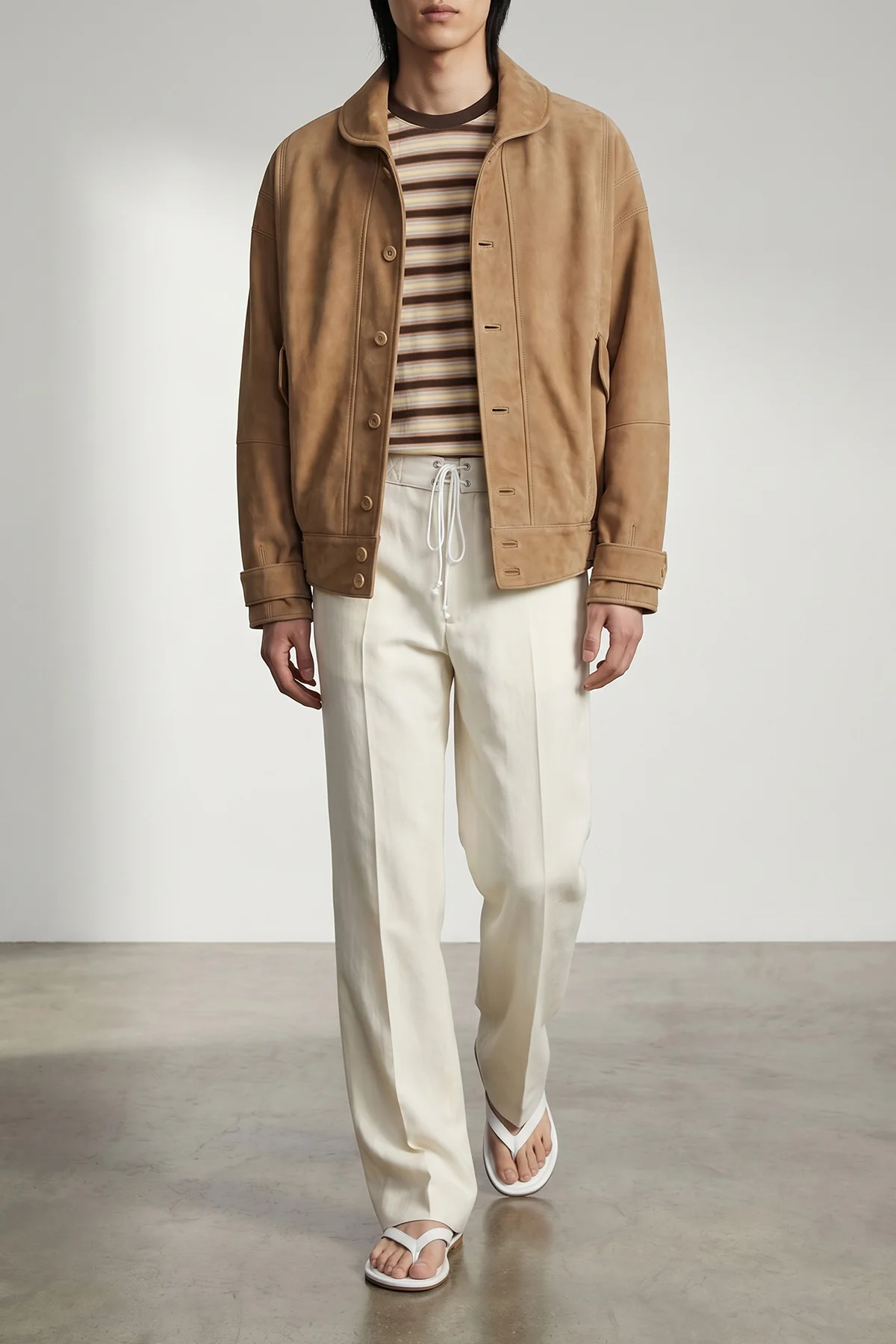 full-grain leather blouson