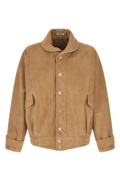 full-grain leather blouson