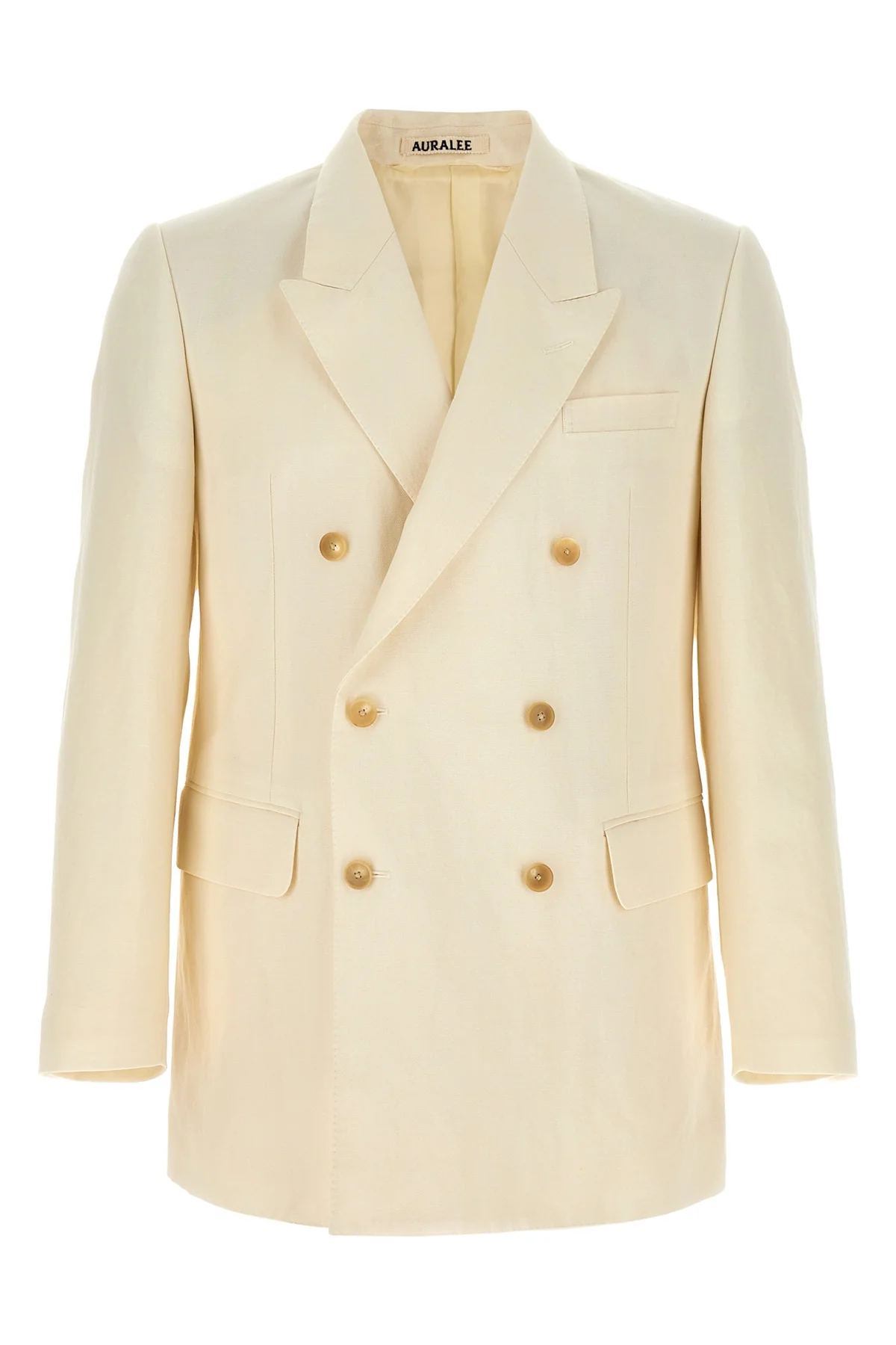 blazer in oxford fabric densely woven