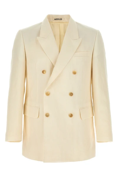blazer in oxford fabric densely woven