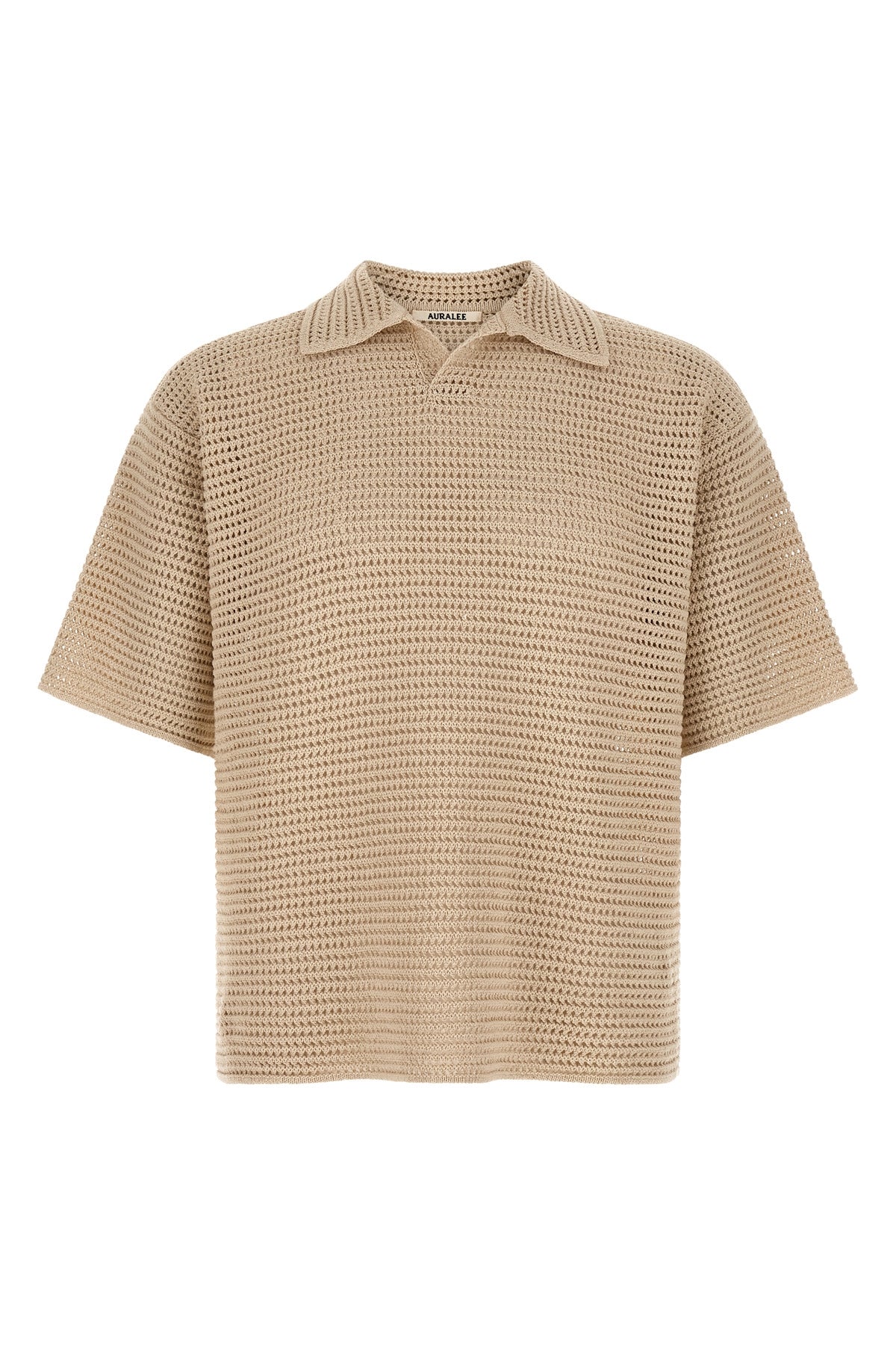 tussah knitted fabric polo shirt