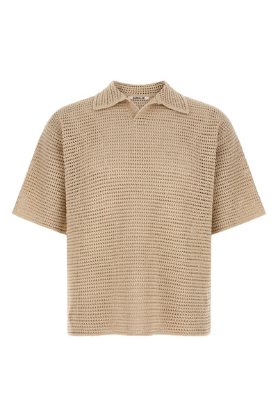 tussah knitted fabric polo shirt