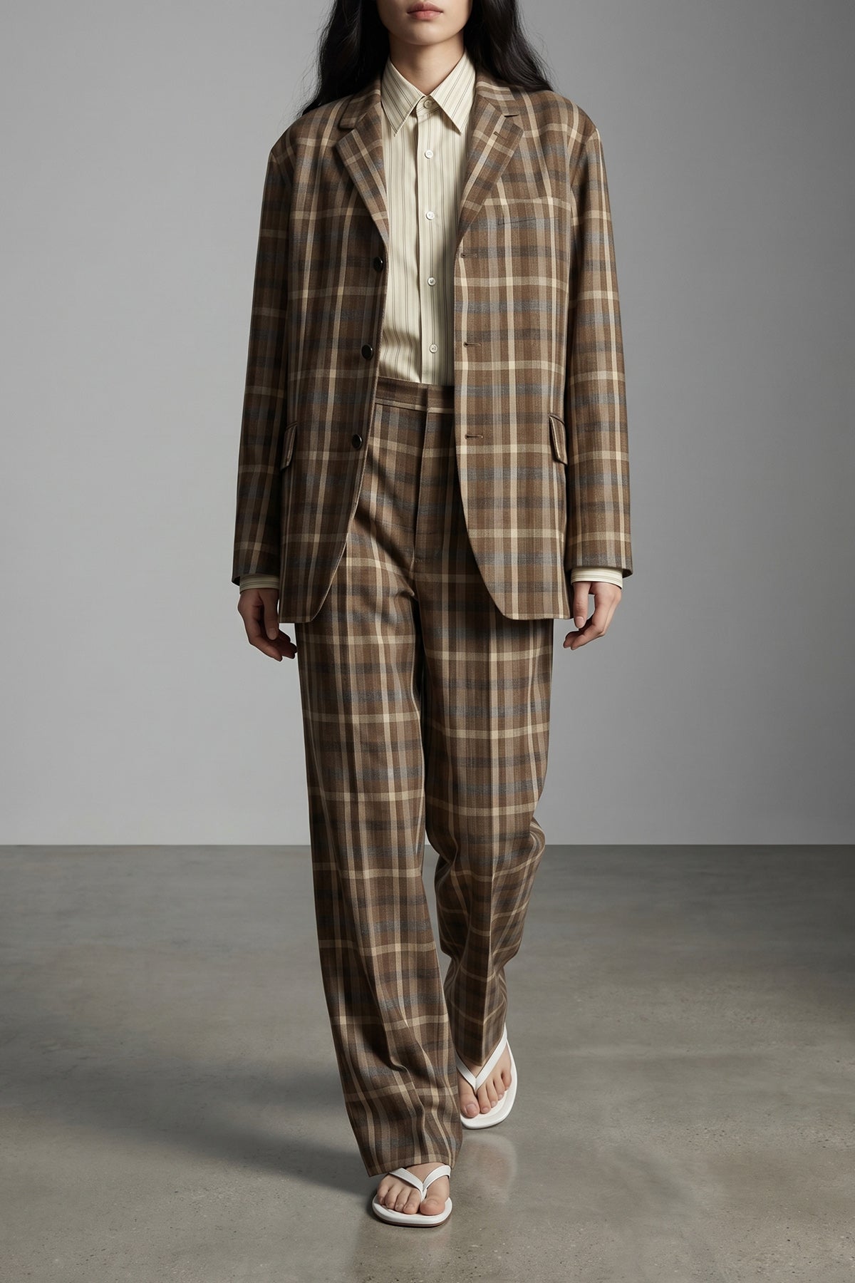 AURALEE 0 striped cotton and silk shirt