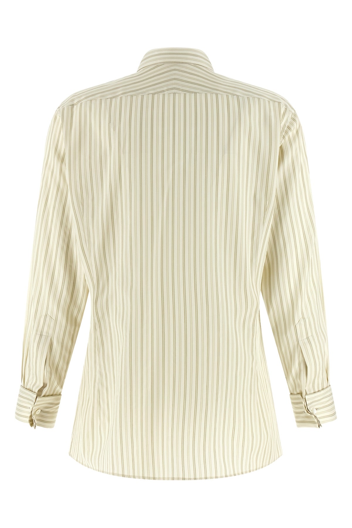 striped cotton and silk shirt