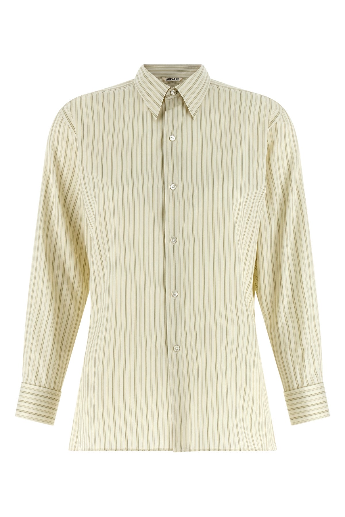 striped cotton and silk shirt