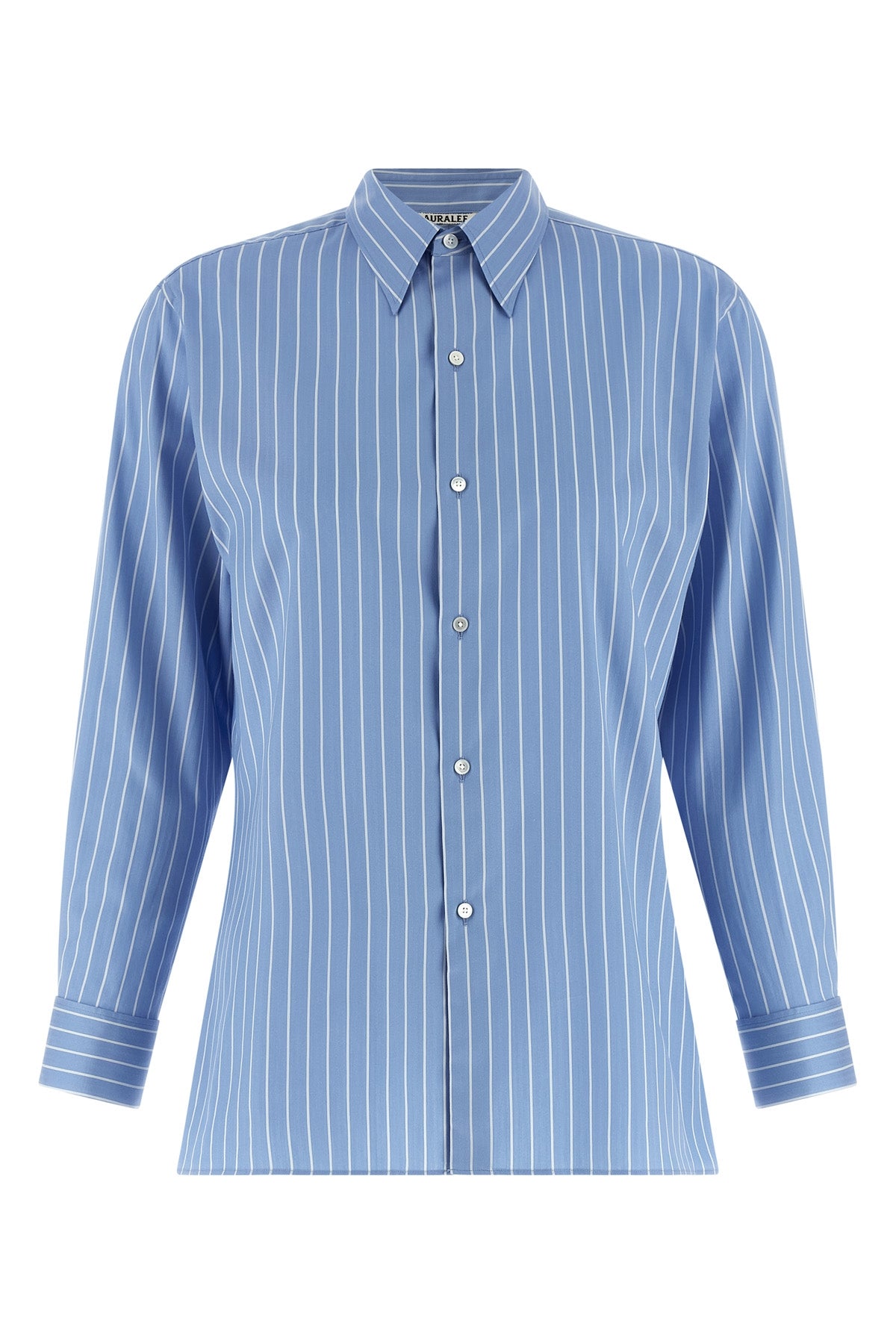 AURALEE 1 striped cotton and silk shirt