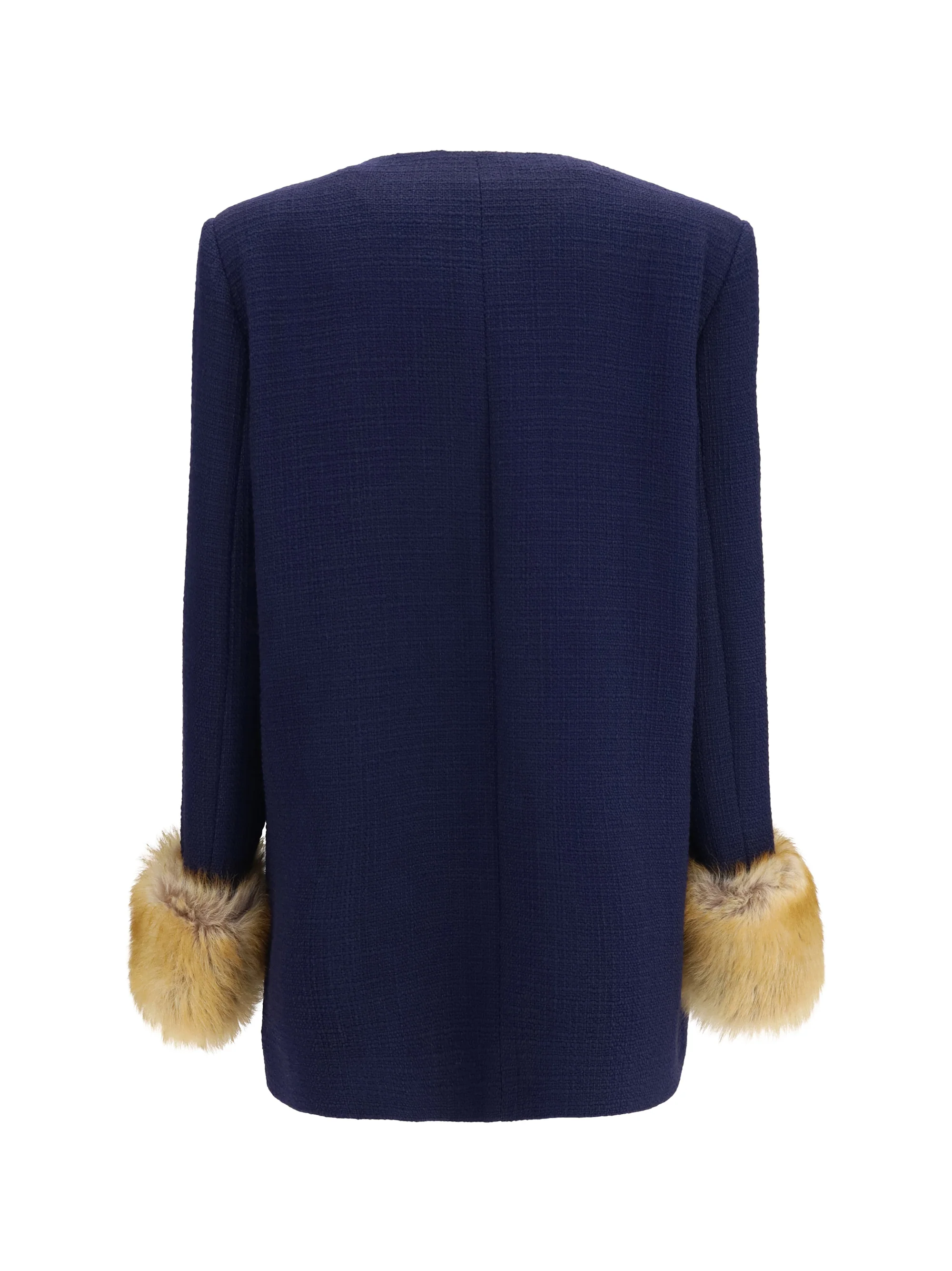 wool tweed caban coat