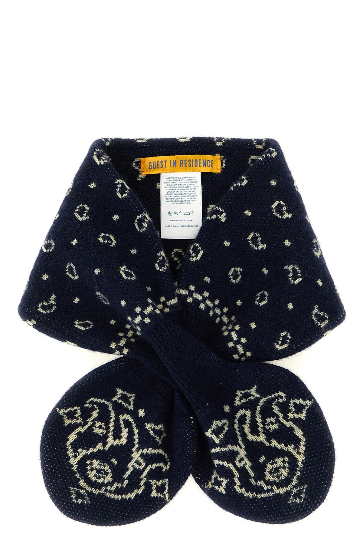 GUEST IN RESIDENCE OS the guest in residence bandana bowtie scarf redefines winter accessories throu