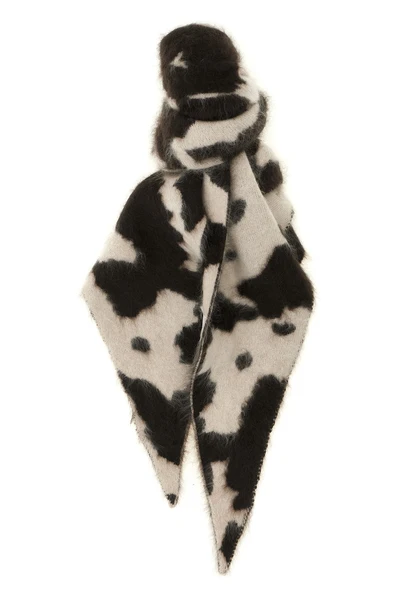 the guest in residence grizzly cowhide scarf reinterprets the western aestheti